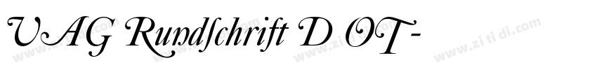 VAG Rundschrift D OT字体转换